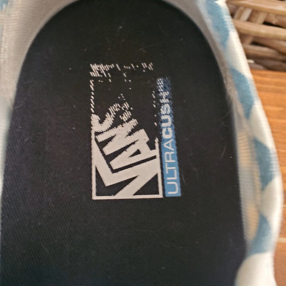 Vans Blue & White Checkerboard Canvas Lace-Up Sneakers Skateboard Mens Size 9.5 - Picture 7 of 15